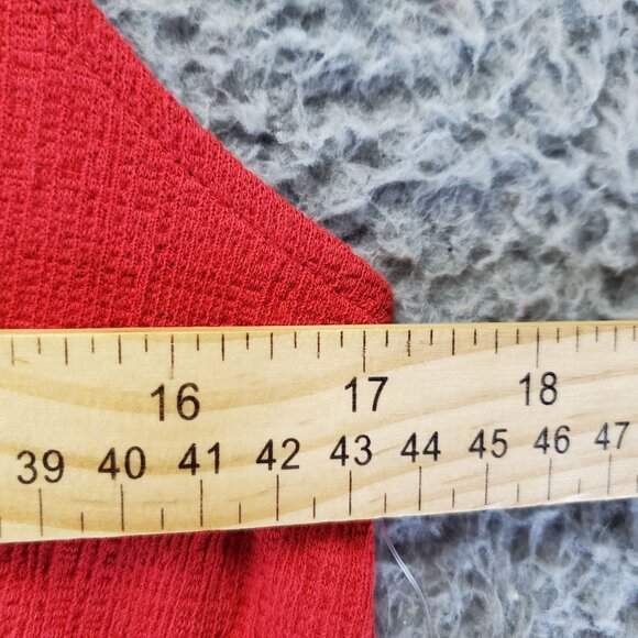 Old Navy Top Womens Small Red Sleeveless Button Front Tie Hem Lightweight - Picture 7 of 9